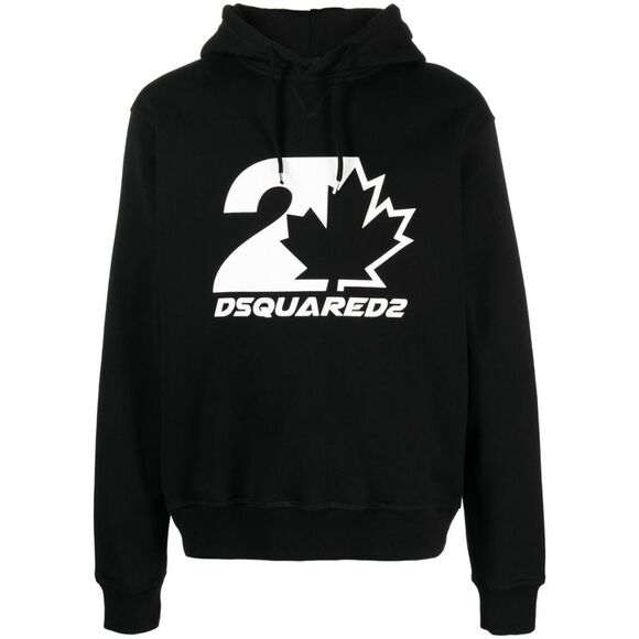 DSQUARED2 | Sweaters | Mens Black Logo Hoodie For Fw23
